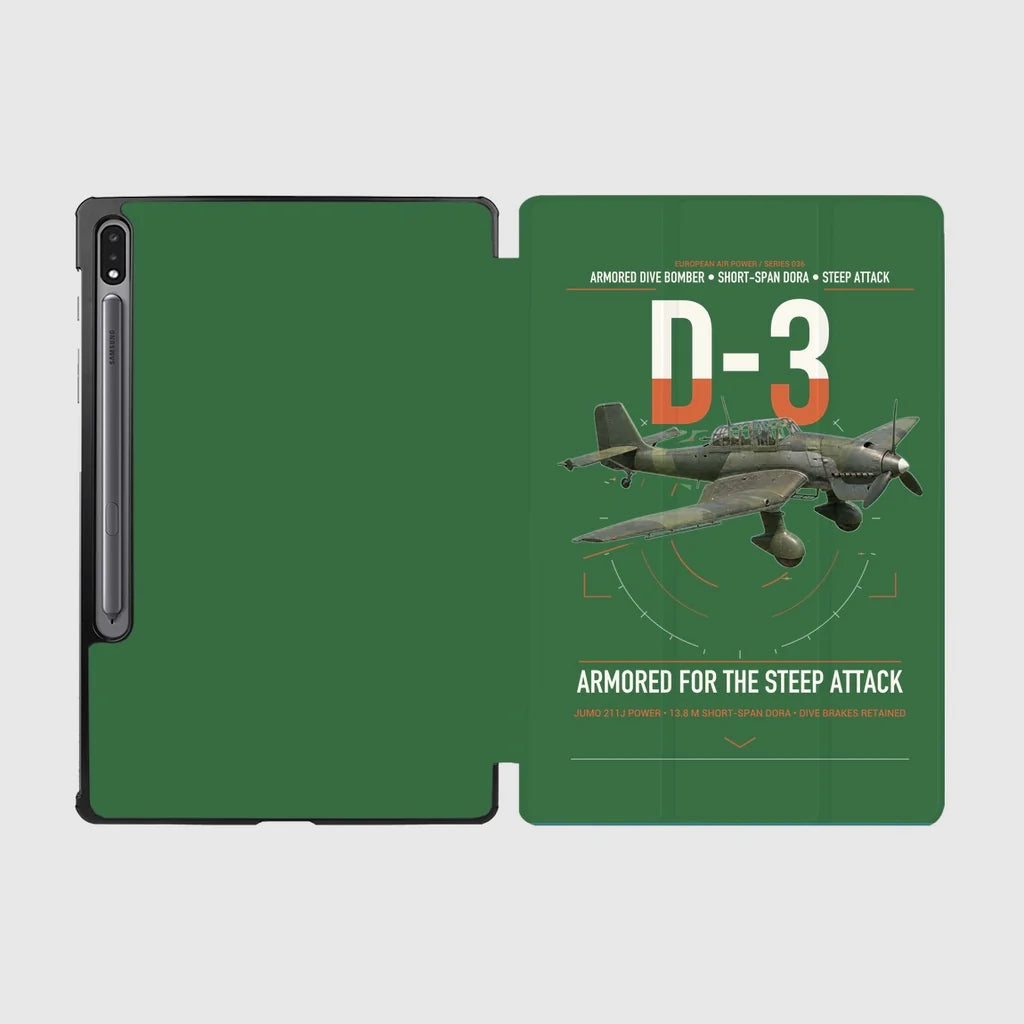 Junkers Ju 87D-3 design on green samsung tablet tablet case