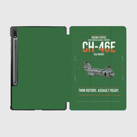 Thumbnail for Boeing Vertol CH-46E Sea Knight design on green samsung tablet tablet case
