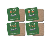 Thumbnail for B-32 Dominator design on green 4 pieces set coaster