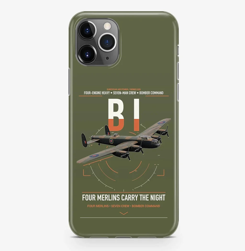 Avro Lancaster B I design on green army magsafe iphone case, for iPhone Pro Max