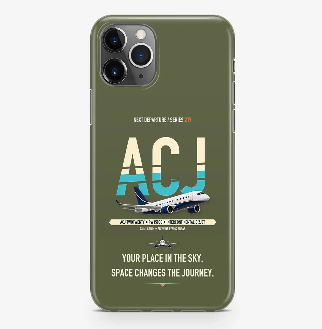 Airbus ACJ TwoTwenty Case ProMax design on green army iphone case promax