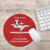 Thumbnail for Cessna Citation X+ design on red round mouse pad