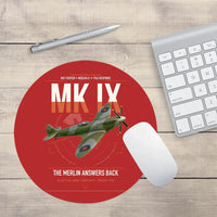 Thumbnail for Supermarine Spitfire Mk IX design on red round mouse pad