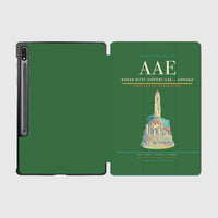 Thumbnail for Rabah Bitat Airport (AAE) design on green samsung tablet tablet case