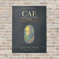 Thumbnail for Columbia Metropolitan Airport CAE - Canvas Framed - Gray