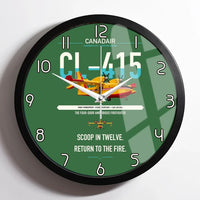Thumbnail for Canadair CL-415 design on green framed wall clock