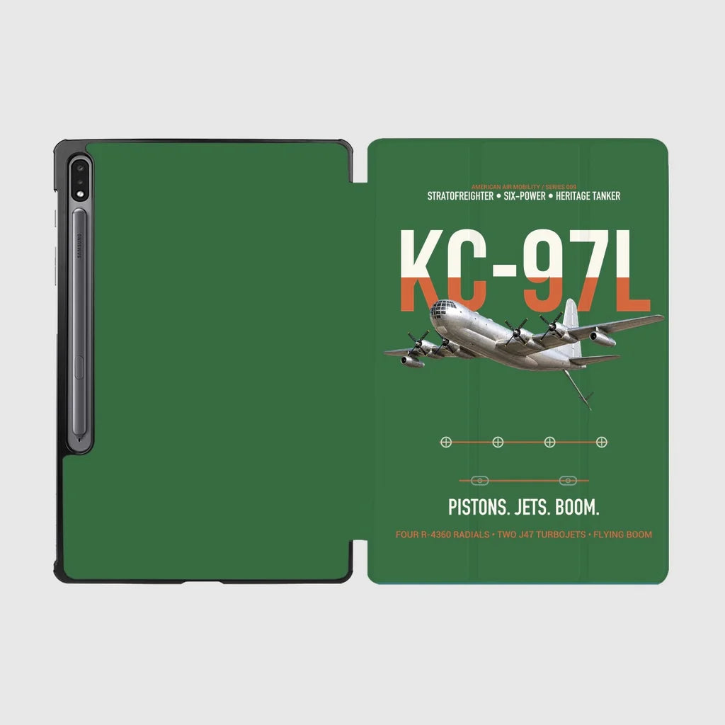 KC-97L STRATOFREIGHTER design on green samsung tablet tablet case