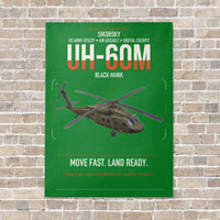 Thumbnail for Sikorsky UH-60M Black Hawk vertical canvas print - no frame - green background