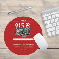 Thumbnail for 915 iS design on red round mouse pad