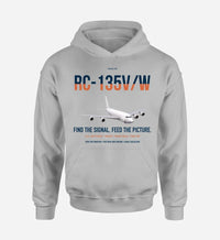 Thumbnail for RC-135V W Rivet Joint design on light gray double-side hoodie, single-side print