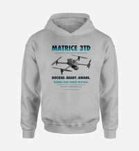 Thumbnail for DJI Matrice 3TD design on light gray hoodie single side
