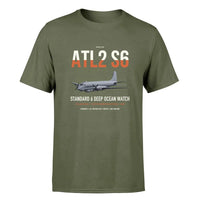 Thumbnail for Atlantique 2 Standard 6 design on green army double-side t-shirt, single-side print