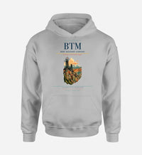 Thumbnail for Bert Mooney Airport (BTM) design on light gray hoodie single-side print