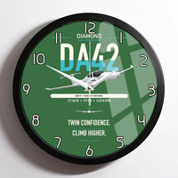 Thumbnail for Diamond DA42-VI design on green framed wall clock