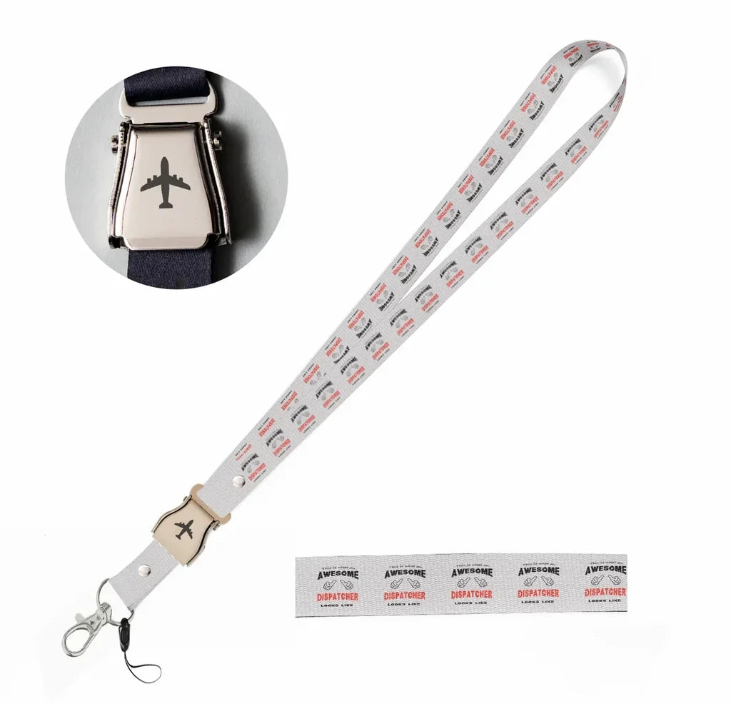 Dispatcher seat belt lanyard - white