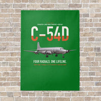 Thumbnail for C-54D Skymaster vertical canvas print - no frame - green background