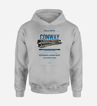 Thumbnail for CONWAY design on light gray hoodie single side
