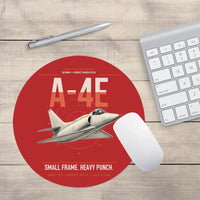 Thumbnail for A-4E Skyhawk design on red round mouse pad