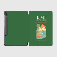 Thumbnail for Miyazaki Airport (KMI) design on green samsung tablet tablet case
