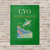 Thumbnail for Vilo Acuña Airport CYO — Cayo Largo del Sur vertical canvas print - no frame - green background
