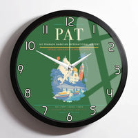 Thumbnail for Jay Prakash Narayan International Airport (PAT) design on green framed wall clock