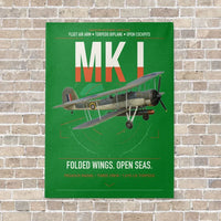 Thumbnail for Fairey Swordfish Mk I vertical canvas print - no frame - green background