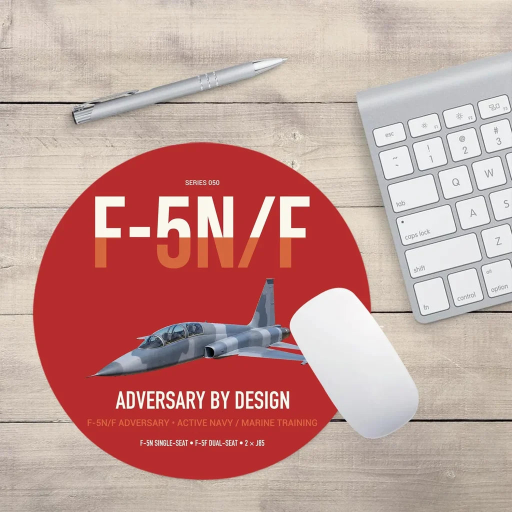 F-5N F Adversary design on red round mouse pad