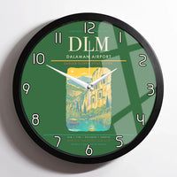 Thumbnail for Dalaman Airport (DLM) design on green framed wall clock