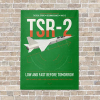 Thumbnail for BAC TSR-2 vertical canvas print - no frame - green background