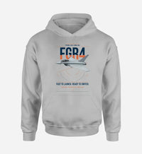 Thumbnail for Eurofighter Typhoon FGR4 design on light gray double-side hoodie, single-side print
