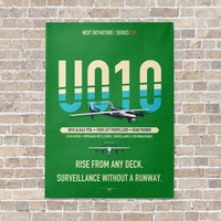 Thumbnail for Airbus U010 Aliaca VTOL vertical canvas print - no frame - green background