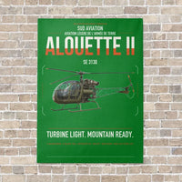 Thumbnail for Sud Aviation SE 3130 Alouette II vertical canvas print - no frame - green background
