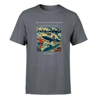 Thumbnail for VINTAGE G4280 - The Glassy Water Warning - Premium T-Shirt design on gray premium t shirt