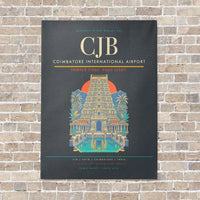 Thumbnail for Coimbatore International Airport CJB - Canvas No Frame - Gray