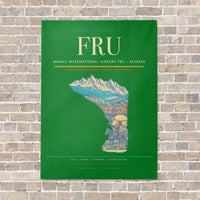 Thumbnail for Manas International Airport FRU — Bishkek vertical canvas print - no frame - green background