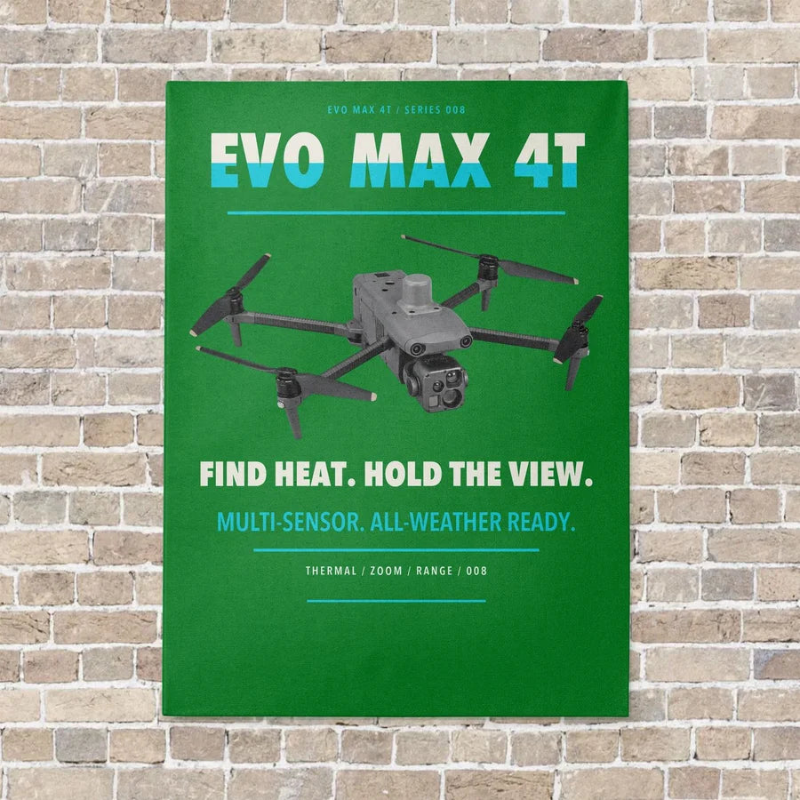 Autel EVO Max 4T vertical canvas print - no frame - green background