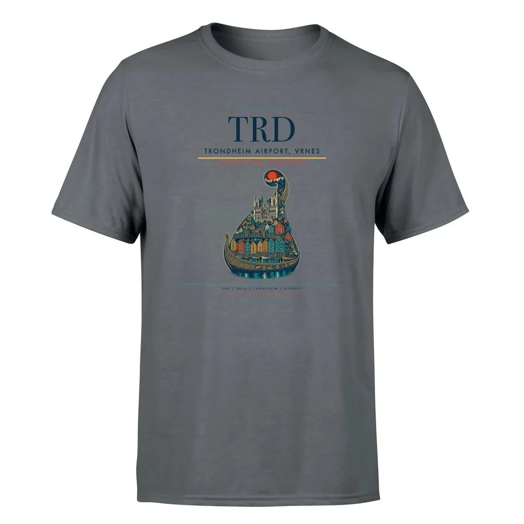 Trondheim Airport (TRD) Premium T-Shirt Gray