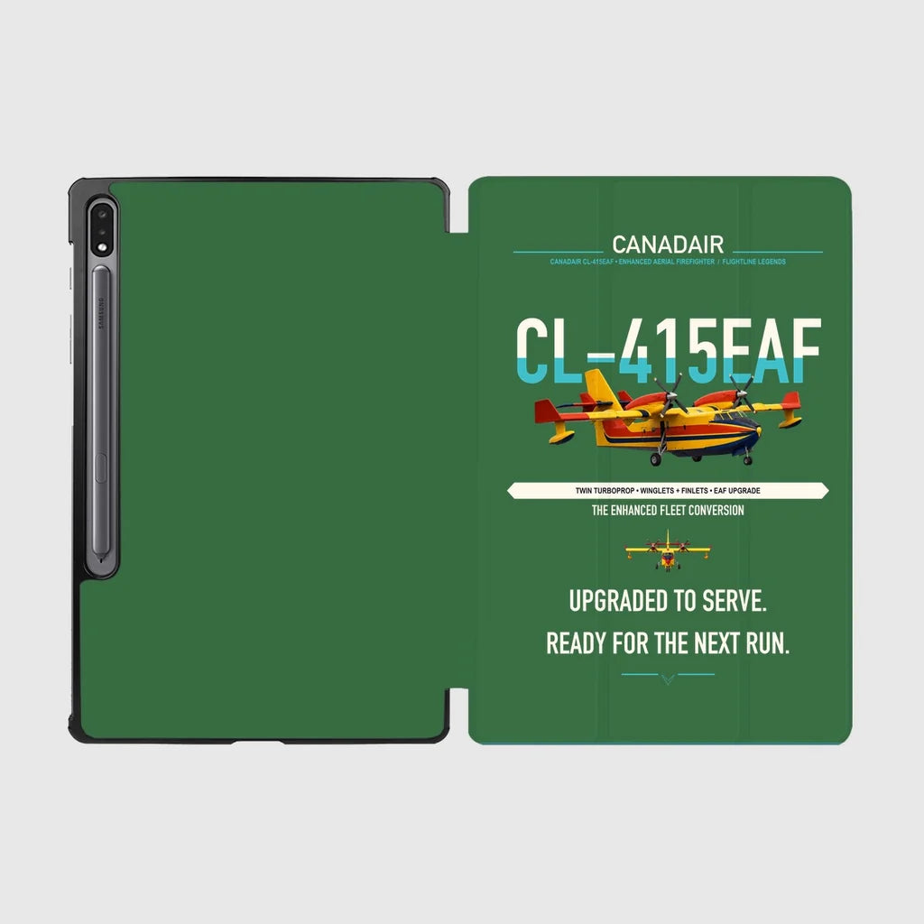 Canadair CL-415EAF design on green samsung tablet tablet case