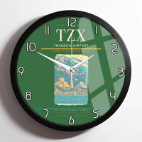 Thumbnail for Trabzon Airport (TZX) design on green framed wall clock