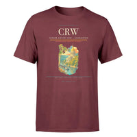 Thumbnail for Yeager Airport (CRW) T-Shirt single-side front print in Dark Red | yeager-airport-crw-double-side-t-shirt