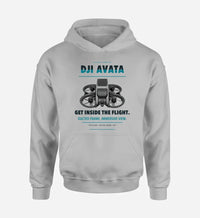 Thumbnail for DJI Avata design on light gray hoodie single side