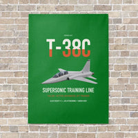 Thumbnail for T-38C Talon vertical canvas print - no frame - green background