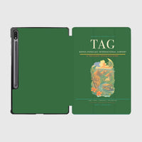 Thumbnail for Bohol-Panglao International Airport (TAG) design on green samsung tablet tablet case
