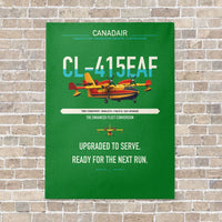 Thumbnail for Canadair CL-415EAF vertical canvas print - no frame - green background
