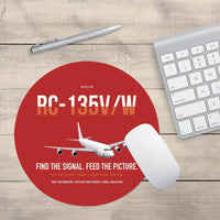 Thumbnail for RC-135V W Rivet Joint design on red round mouse pad