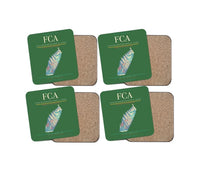 Thumbnail for Glacier Park International Airport (FCA) design on green 4 pieces set coaster