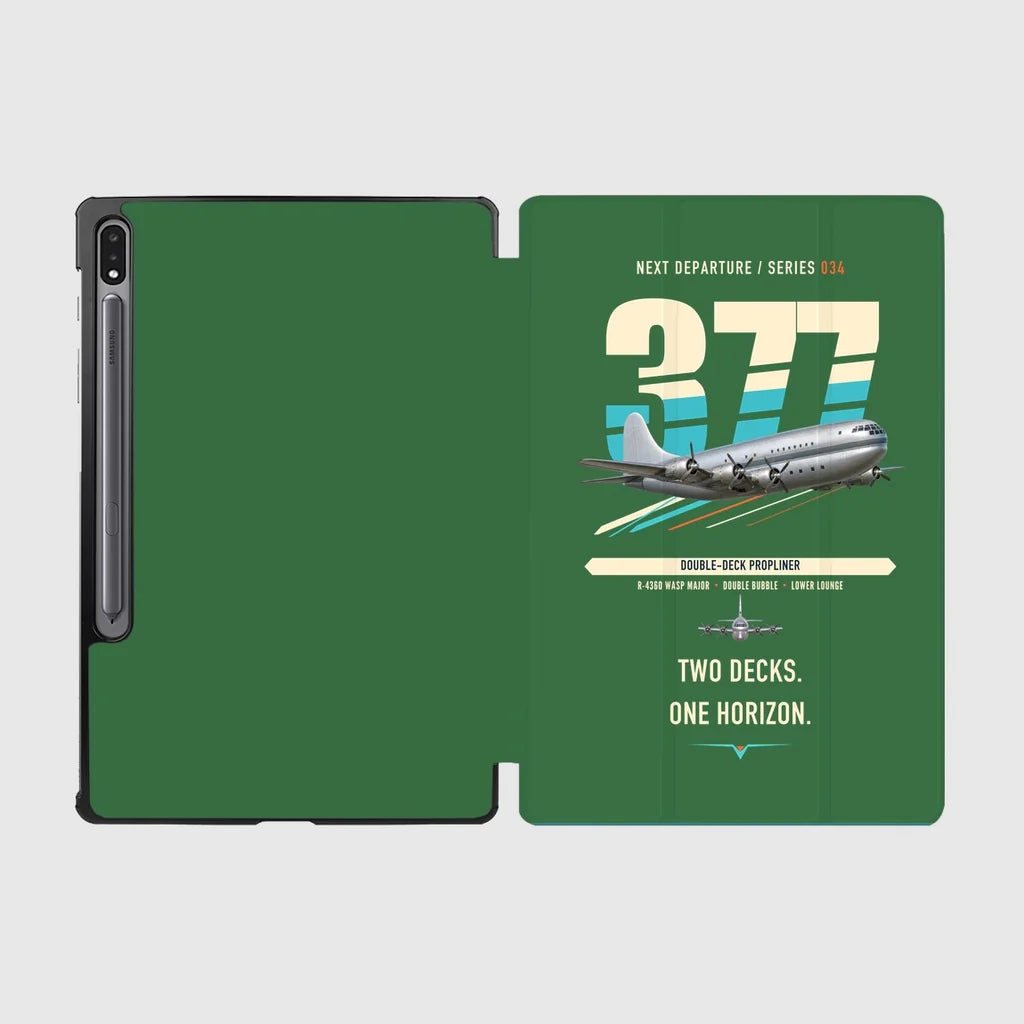 Boeing 377 Stratocruiser design on green samsung tablet tablet case