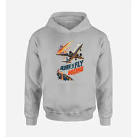 Thumbnail for SIGNAL 609 - Born To Fly Boeing design on light gray hoodie single side