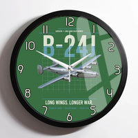 Thumbnail for B-24J Liberator design on green framed wall clock