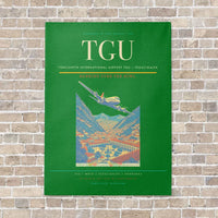 Thumbnail for Toncontín International Airport TGU — Tegucigalpa vertical canvas print - no frame - green background